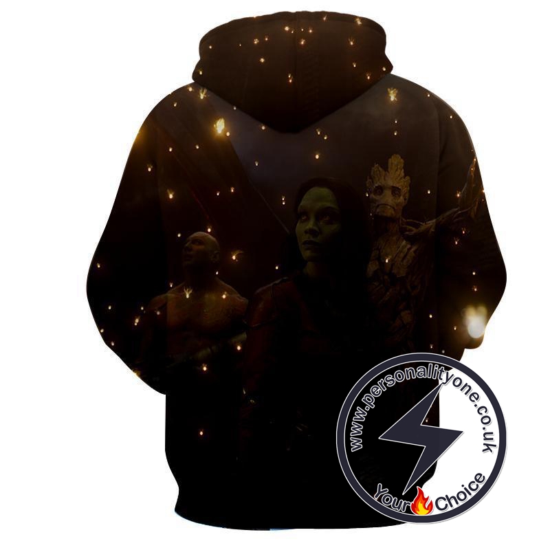 Gamora-Drax-Groot 3D-Guardian Of Galaxy Hoodies